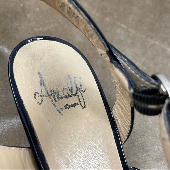 Amalfi by Rangoni Navy Patent Leather Heeled Sandal 8.5 M - Picture 5 of 8